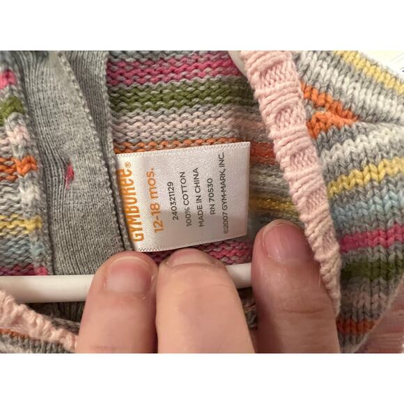 Gymboree Rainbow Stripe Sweater Dress 12-18M Baby Girl - Picture 3 of 4
